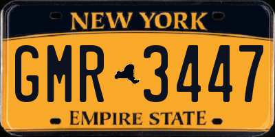 NY license plate GMR3447