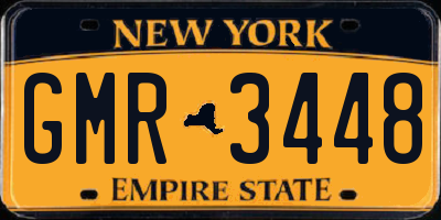 NY license plate GMR3448