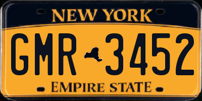 NY license plate GMR3452