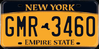 NY license plate GMR3460