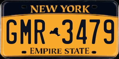 NY license plate GMR3479
