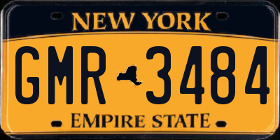 NY license plate GMR3484