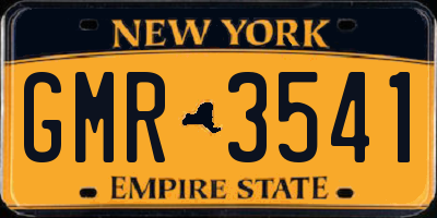 NY license plate GMR3541