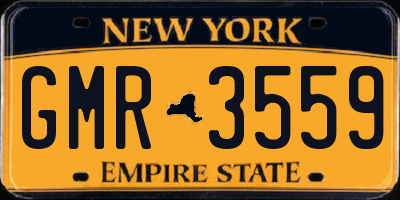 NY license plate GMR3559