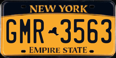 NY license plate GMR3563