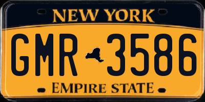 NY license plate GMR3586