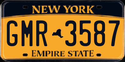 NY license plate GMR3587