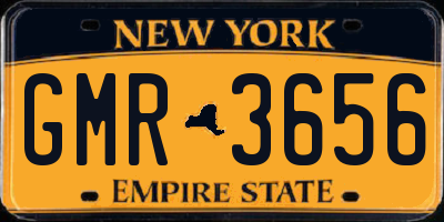 NY license plate GMR3656