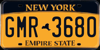 NY license plate GMR3680
