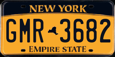 NY license plate GMR3682