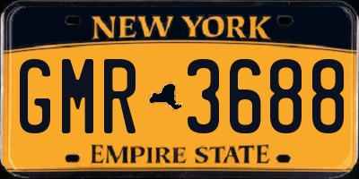 NY license plate GMR3688