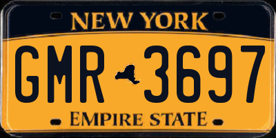NY license plate GMR3697