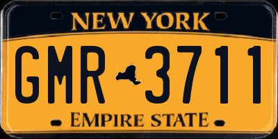 NY license plate GMR3711