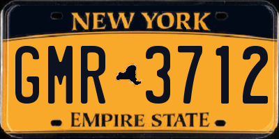 NY license plate GMR3712