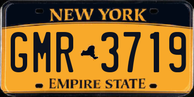 NY license plate GMR3719