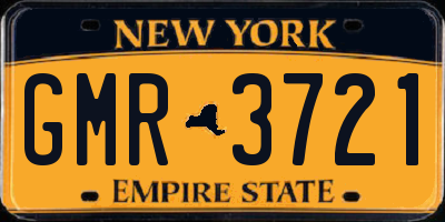 NY license plate GMR3721