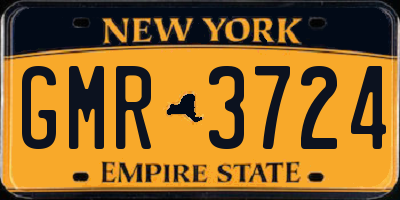 NY license plate GMR3724