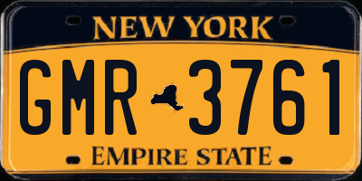 NY license plate GMR3761