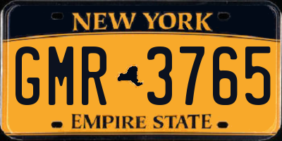 NY license plate GMR3765