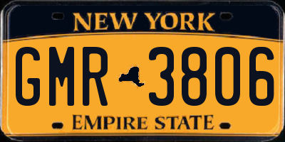 NY license plate GMR3806