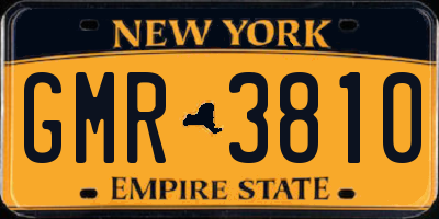 NY license plate GMR3810