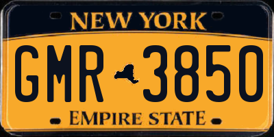 NY license plate GMR3850