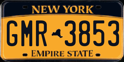 NY license plate GMR3853