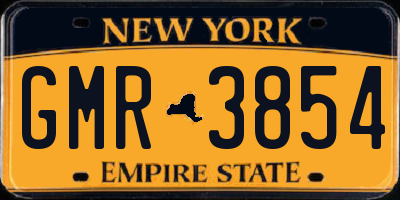 NY license plate GMR3854
