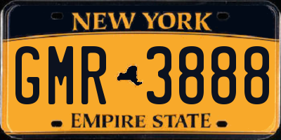 NY license plate GMR3888