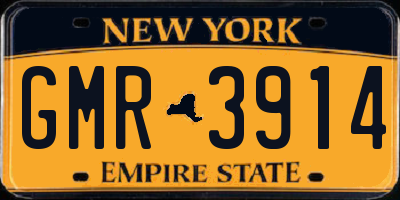 NY license plate GMR3914