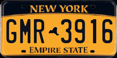 NY license plate GMR3916