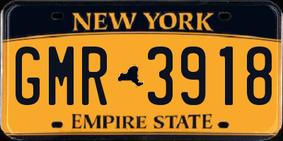 NY license plate GMR3918