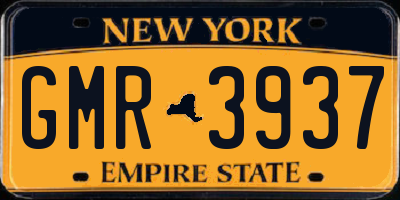 NY license plate GMR3937