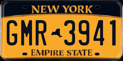 NY license plate GMR3941