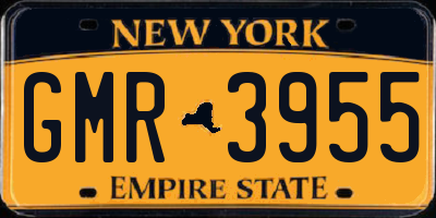 NY license plate GMR3955