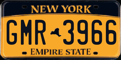 NY license plate GMR3966