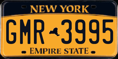 NY license plate GMR3995