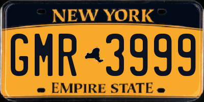 NY license plate GMR3999