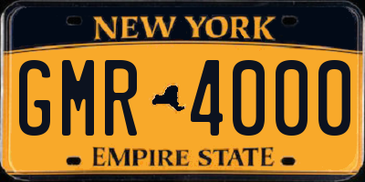 NY license plate GMR4000
