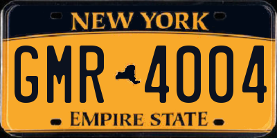 NY license plate GMR4004