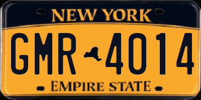 NY license plate GMR4014