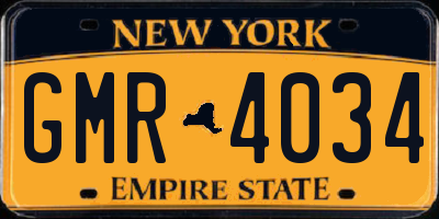 NY license plate GMR4034