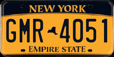 NY license plate GMR4051