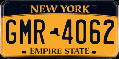 NY license plate GMR4062