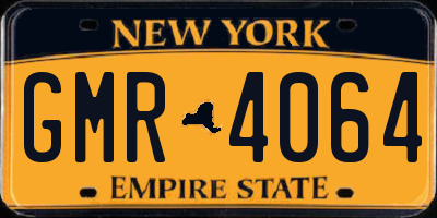 NY license plate GMR4064