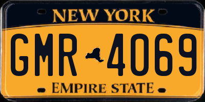 NY license plate GMR4069
