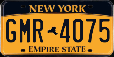 NY license plate GMR4075