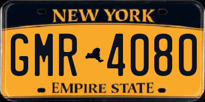 NY license plate GMR4080