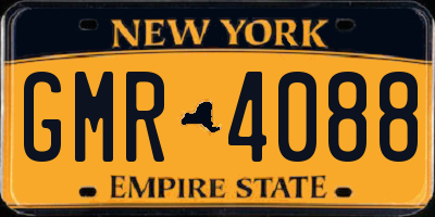 NY license plate GMR4088