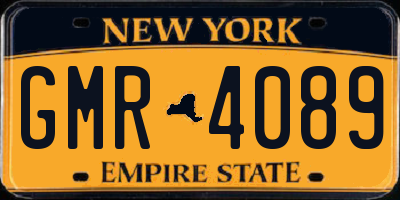 NY license plate GMR4089